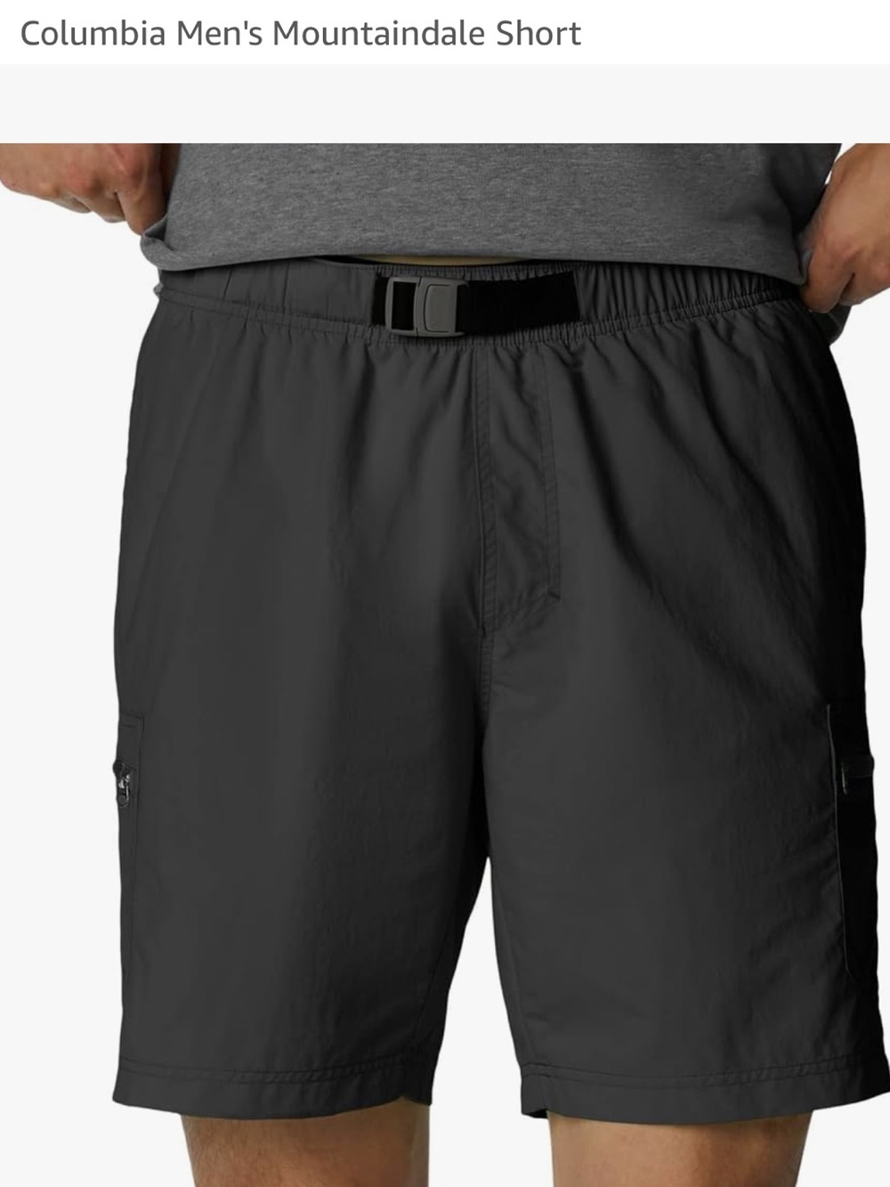 New! Men’s Columbus Mountaindale Short, Black, Size Medium, 8” Inseam